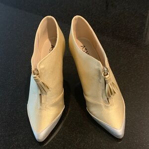 Ashro Gold and Silver Heeled Boots